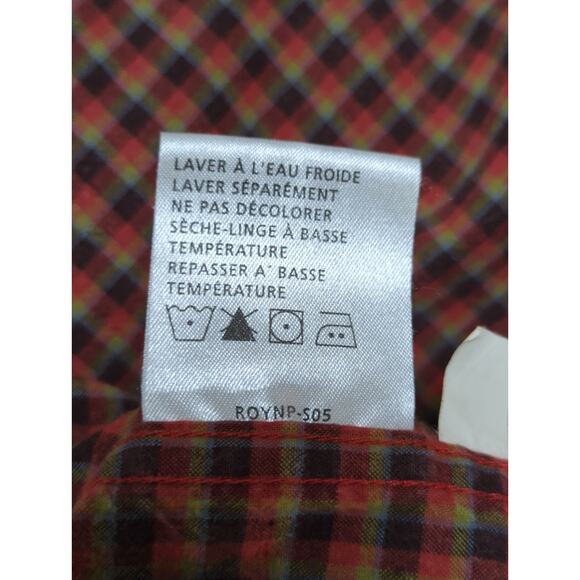 VTG Royal Robbins Mens M Plaid Button Shirt 100 Cotton Made In Hong Kong - Picture 14 of 14